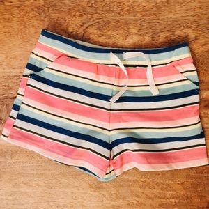 Stripped cotton shorts
